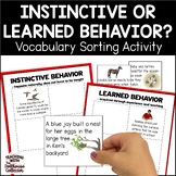 Instinctive and Learned Behaviors Sorting Activity 5th Gra