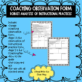 INSTRUCTIONAL COACHING: Full Observation/Coaching Form All