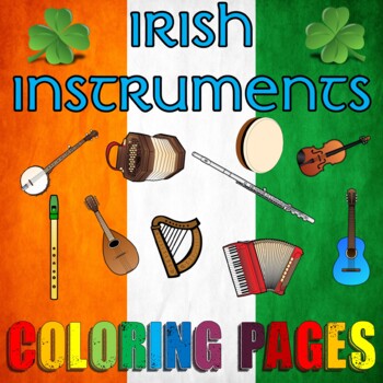 Preview of INSTRUMENT COLORING PAGES: IRELAND