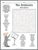 INSTRUMENTS OF THE ORCHESTRA Word Search Puzzle Worksheet 