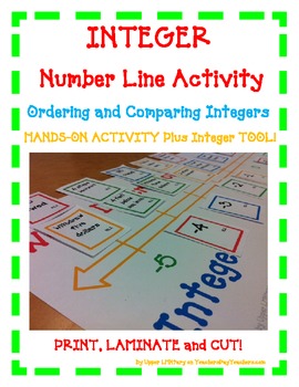 Preview of INTEGER Number Line|positive negative|Hands-On |Distance Learning