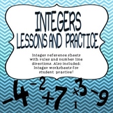 INTEGERS RULES, NUMBER LINE, NOTES AND PRACTICE PROBLEMS W