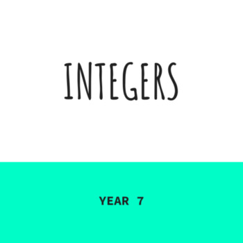 Preview of INTEGERS - YEAR 7 - POWERPOINT