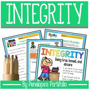 Preview of INTEGRITY Activities and Lessons / Character Education  -  Sincerity (SEL)