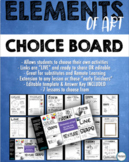 INTERACTIVE ART CHOICE BOARD: 7 Elements of Art lessons