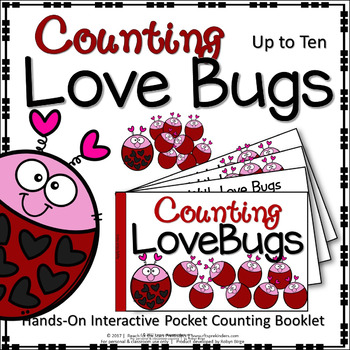 Preview of INTERACTIVE COUNTING BOOKLET : COUNTING LOVE BUGS