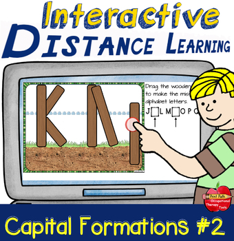 Preview of INTERACTIVE Capital Formations #2 Lines & Curves: Distance Learning, Teletherapy