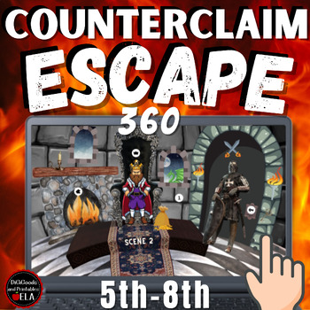 Preview of Claim Counterclaim and Rebuttal Counterargument  360 Digital ELA Escape Room