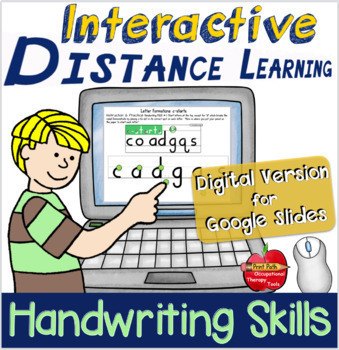 Preview of INTERACTIVE Handwriting Skills  for Google Slides™️ Distance-learning