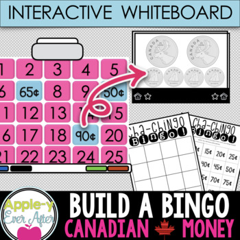 Preview of INTERACTIVE Money Build A Bingo Canadian Version - NO PREP