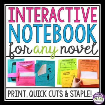 Preview of Interactive Notebook Assignments for Any Novel - Reading Foldable Activities