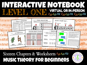 Preview of INTERACTIVE NOTEBOOK:  MUSIC THEORY - LEVEL I