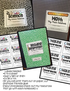 Preview of INTERACTIVE NOTEBOOK STARTER KIT (LABELS FREEBIE)
