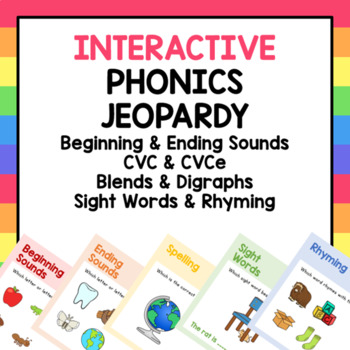 Preview of INTERACTIVE Phonics Jeopardy Game