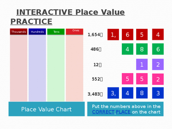 Preview of INTERACTIVE/Drag & Drop: Place Value Practice