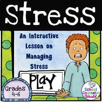 Preview of INTERACTIVE {PPT & GOOGLE DRIVE} SEL #8: Managing Stress, Grades 4-6