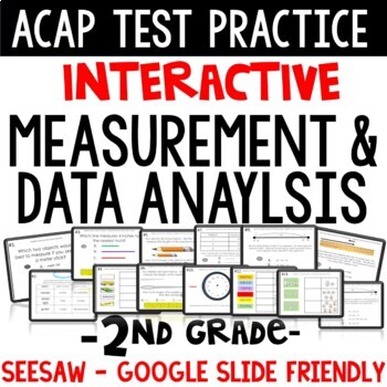 Preview of INTERACTIVE TEST PRACTICE DATA ANALYSIS MEASUREMENT SEESAW GOOGLE SLIDES