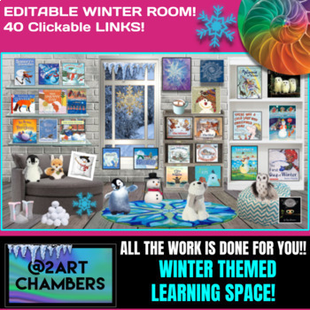 Preview of VIRTUAL WINTER LEARNING ROOM with 40 LINKS; 20 AR BOOKS!!