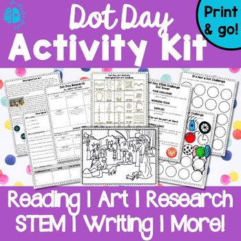 Preview of INTERNATIONAL DOT DAY | Reading Writing STEM Art Games Research Activities