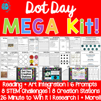 Preview of INTERNATIONAL DOT DAY BUNDLE Reading Writing STEM Art Games Research Activities