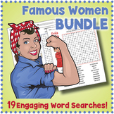 WOMEN'S HISTORY MONTH BUNDLE - 19 Famous Women Word Search