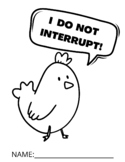 INTERUPPTING CHICKEN COLORING PAGE