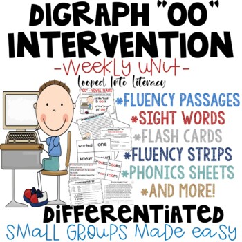 Preview of INTERVENTION SMALL GROUP (DIGRAPH 00) DIFFERENTIATED FLUENCY DIBEL PASSAGES