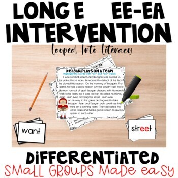 Preview of INTERVENTION SMALL GROUP LONG E (EA EE)  DIFFERENTIATED FLUENCY DIBEL PASSAGES