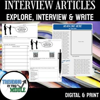 Preview of INTERVIEW ARTICLE - Conducting and Writing an Interview Article - JOURNALISM