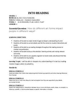 Preview of INTO READING GRADE 5 MODULE 6 WEEK 2 LESSON 6  Art for Everyone