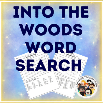Preview of INTO THE WOODS WORD SEARCH ONLINE,VIRTUAL