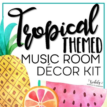 Preview of Music Room Decor Kit {Tropical Theme}