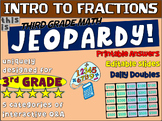 INTRO TO FRACTIONS - Third Grade MATH JEOPARDY! handouts &