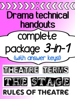 Preview of INTRO TO the Elements of Drama - Technical Theatre BUNDLE
