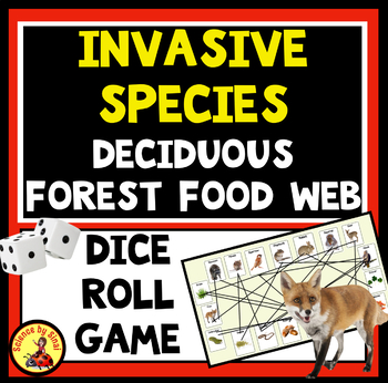 Preview of INVASIVE SPECIES OF THE Deciduous Forest FOOD WEB Dice Roll Game MS-ESS3-3