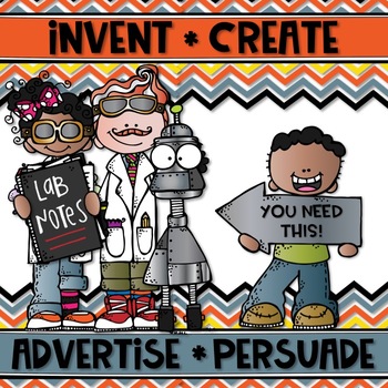 Preview of INVENT & ADVERTISE {Brainstorm, Mind Map, Expository & Persuasive Writing}