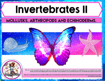 Preview of INVERTEBRATES- MOLLUSKS-ARTHROPODS AND ECHINODERMS-PPT AND NOTES