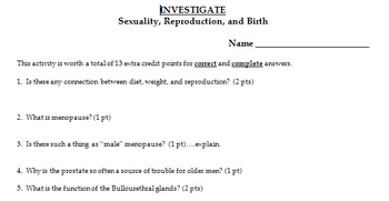 Preview of INVESTIGATE Sexuality, Reproduction, and Birth