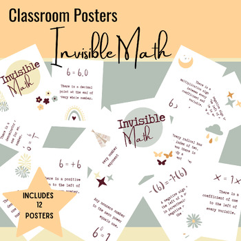 Preview of INVISIBLE MATH BUNDLE: Math Classroom Posters