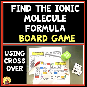 Preview of IONIC BONDING BOARD GAME Formula Writing with Cross Over Method