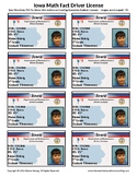 IOWA Math Driver's License - Math Fact Incentive Program -TEMPLATES - FREE