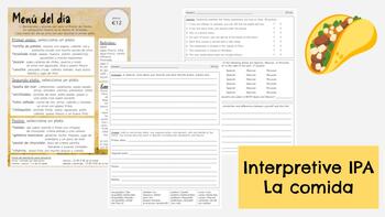 Preview of IPA Interpretive Assessment: La comida