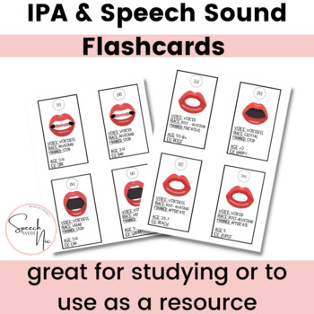 Preview of IPA & Speech Sound Flashcards for Speech Language Pathology