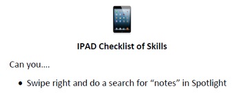 Preview of IPAD Checklist of Skills