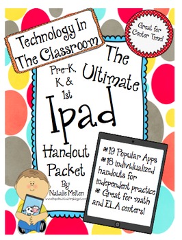 Preview of IPad Technology Packet- App Handouts and Direction Pages