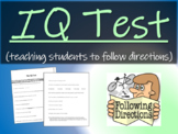 IQ Test (teaching students to follow directions)