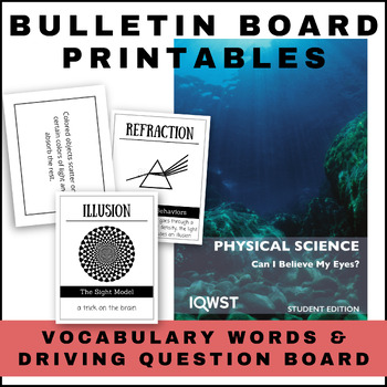 Preview of IQWST Sci 6 PS1 Word Wall + Driving Question Board