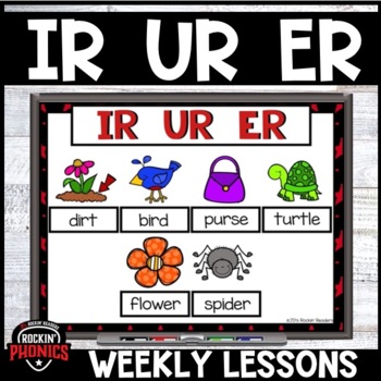Preview of Science of Reading IR  UR  ER | R Controlled Vowels Worksheets and Games