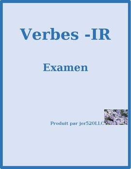 ir verbs in french present tense test by jer teachers pay teachers