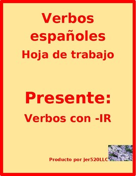 IR Verbs in Spanish Verbos IR Worksheet 1 by jer520 LLC | TpT